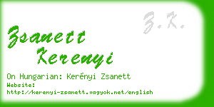 zsanett kerenyi business card