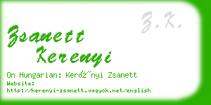 zsanett kerenyi business card